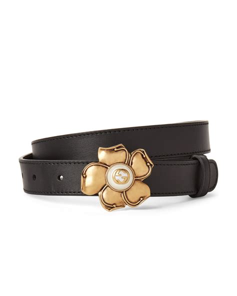 gucci flower buckle belt|gucci outlet belt.